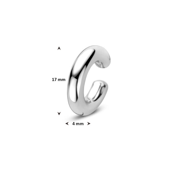 ear cuff 17 mm zilver gerhodineerd - Afbeelding 4