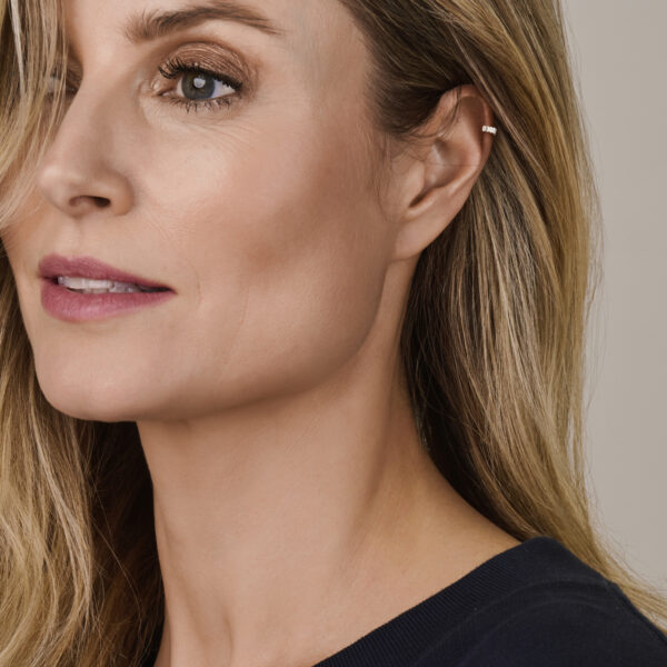 earcuff 10 mm zilver gerhodineerd - Afbeelding 2