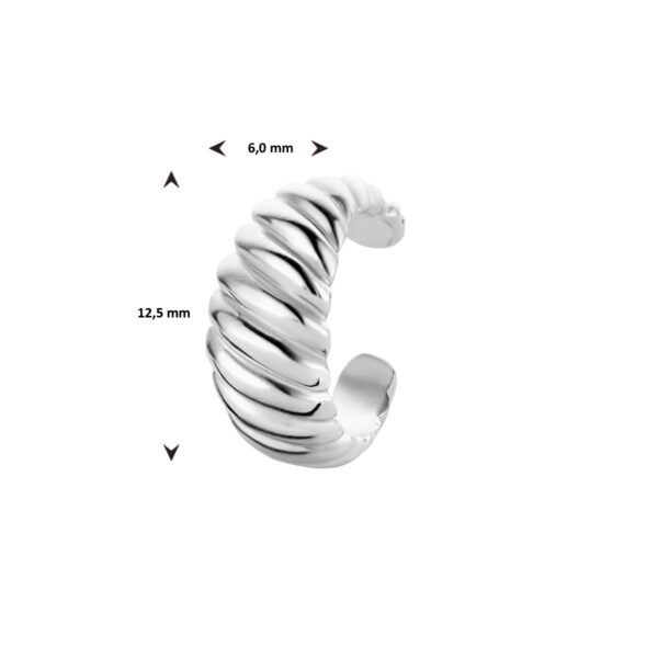 earcuff zilver gerhodineerd - Afbeelding 3