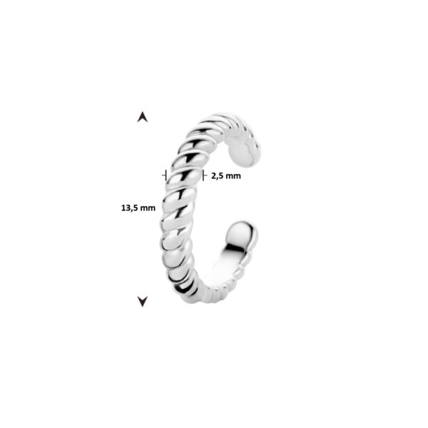 earcuff zilver gerhodineerd - Afbeelding 3