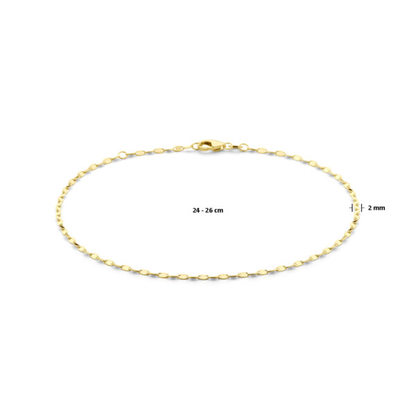 enkelbandje 2,0 mm 24 + 2 cm 14K geelgoud - Afbeelding 3