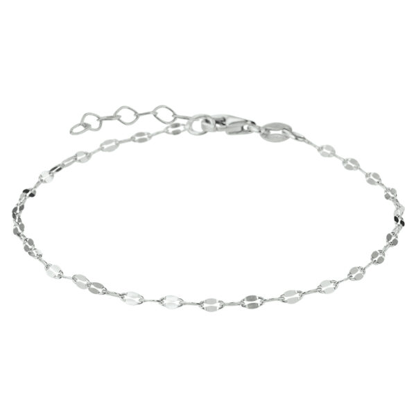enkelbandje 2,2 mm 24 + 2 cm zilver gerhodineerd