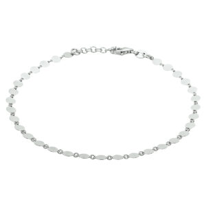 enkelbandje 4,0 mm 24 + 2 cm zilver gerhodineerd