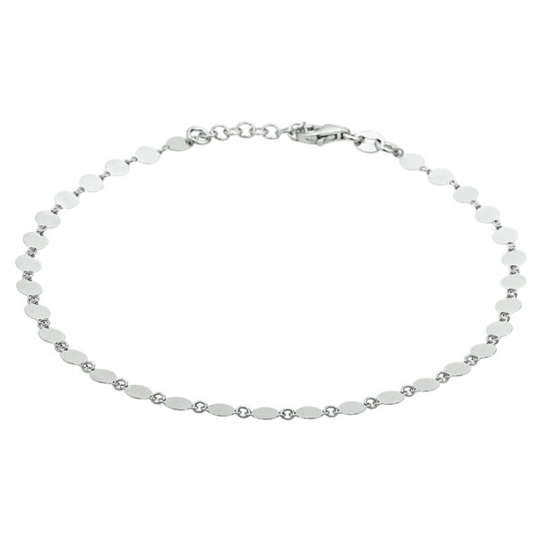 enkelbandje 4,0 mm 24 + 2 cm zilver gerhodineerd