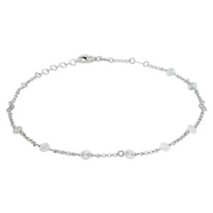 enkelbandje 4,2 mm 24 + 2 cm zilver gerhodineerd