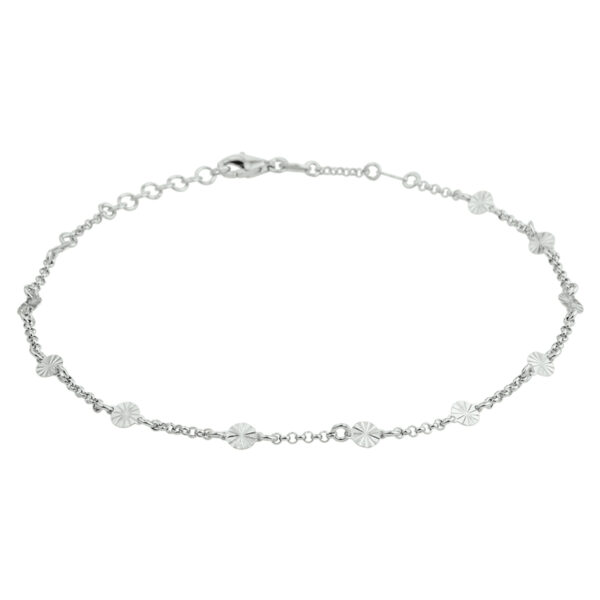 enkelbandje 4,2 mm 24 + 2 cm zilver gerhodineerd