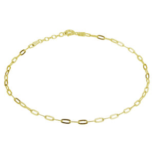 enkelbandje anker 2,4 mm 24 + 2 cm 3 micron zilver verguld (geel)