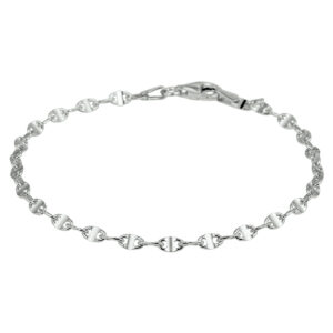 enkelbandje anker 2,8 mm 24 cm zilver gerhodineerd