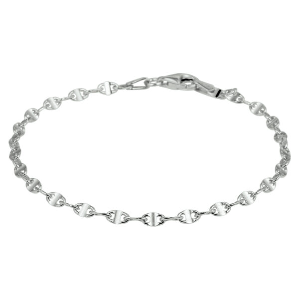 enkelbandje anker 2,8 mm 24 cm zilver gerhodineerd