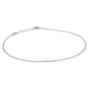 enkelbandje bolletjes 1,5 mm 24 + 2 cm zilver gerhodineerd