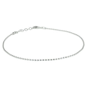 enkelbandje bolletjes 1,5 mm 24 + 2 cm zilver gerhodineerd