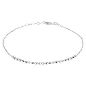 enkelbandje gediamanteerd 1,2 mm 24 + 2 cm zilver gerhodineerd