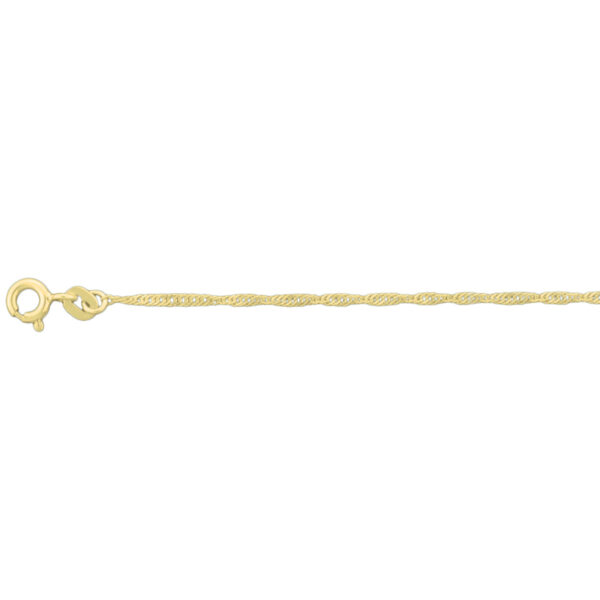 enkelbandje singapore 1,4 mm 24 - 26 cm 14K geelgoud - Afbeelding 5