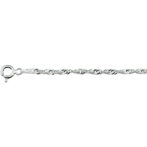 enkelbandje singapore 24 cm zilver gerhodineerd