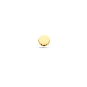 flat back piercing 3 mm 14K geelgoud