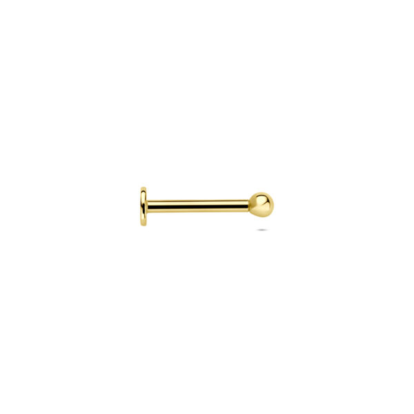 flat back piercing bol 2 mm 14K geelgoud - Afbeelding 3