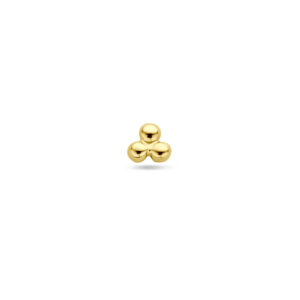 flat back piercing bolletjes 3 mm 14K geelgoud