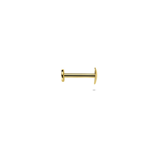 flat back piercing hartje 4 mm 14K geelgoud - Afbeelding 3