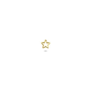 flat back piercing ster 3,5 mm 14K geelgoud