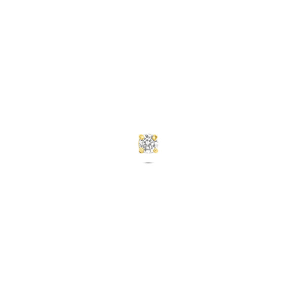 flat back piercing zirkonia 2 mm 14K geelgoud