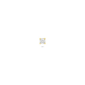 flat back piercing zirkonia 2,5 mm 14K geelgoud