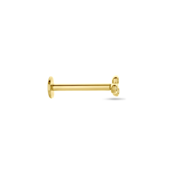 flat back piercing zirkonia 3 mm 14K geelgoud - Afbeelding 3
