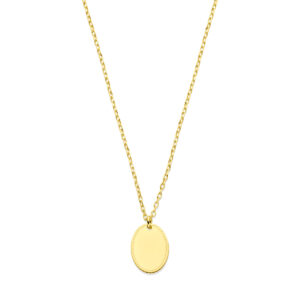 graveer collier 41 - 43 - 45 cm 14K geelgoud