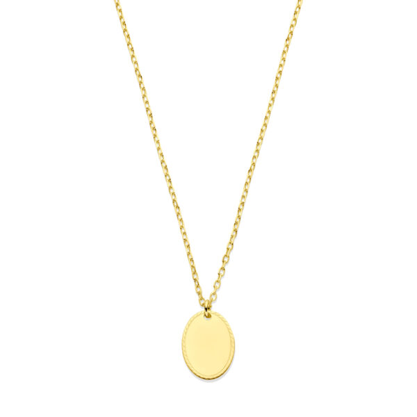 graveer collier 41 - 43 - 45 cm 14K geelgoud