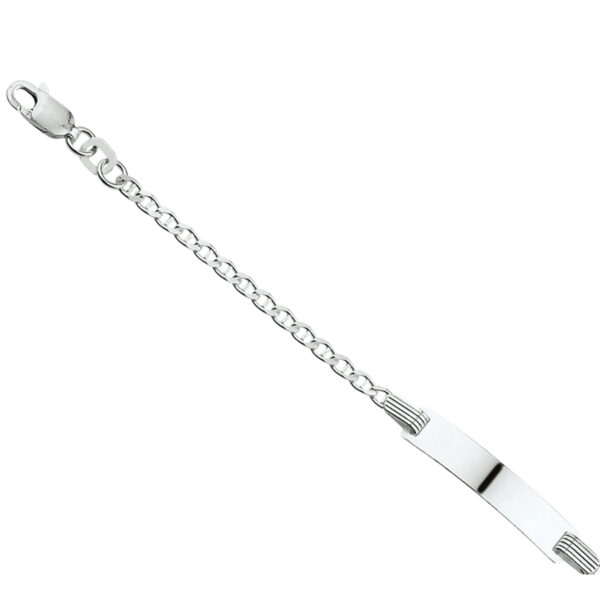 graveerarmband anker plaat 5,0 mm 13-15 cm zilver wit - Afbeelding 3