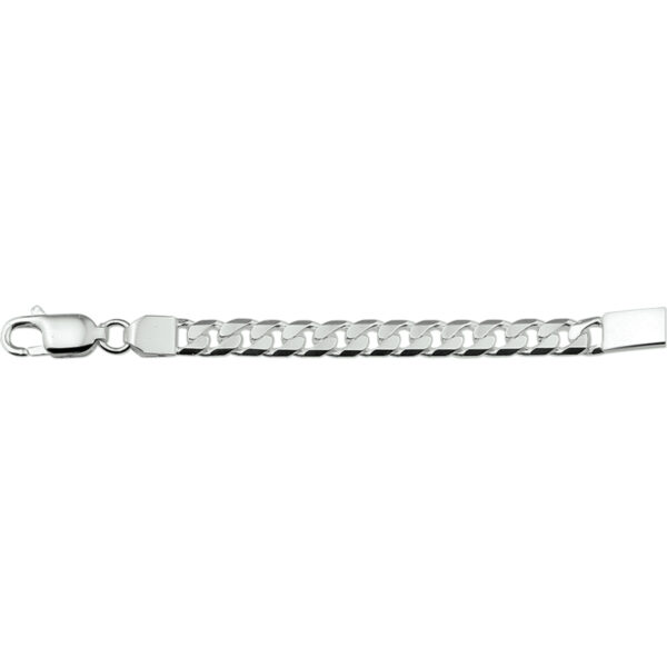 graveerarmband gourmet 20 cm plaat 6 mm zilver gerhodineerd - Afbeelding 2