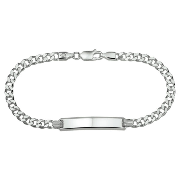 graveerarmband gourmet plaat 6 mm 19 cm zilver gerhodineerd