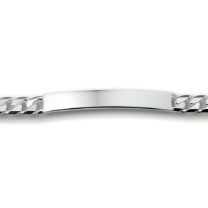 graveerarmband gourmette 6-zijdes geslepen 20 cm plaat 6 mm zilver gerhodineerd