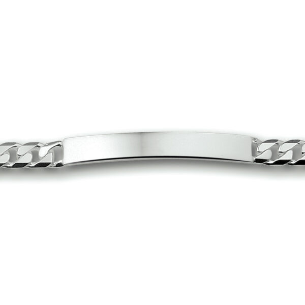 graveerarmband gourmette 6-zijdes geslepen 20 cm plaat 6 mm zilver gerhodineerd