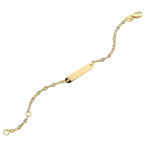 graveerarmband plaat 4,0 mm 11 - 13 cm 14K geelgoud - Afbeelding 2