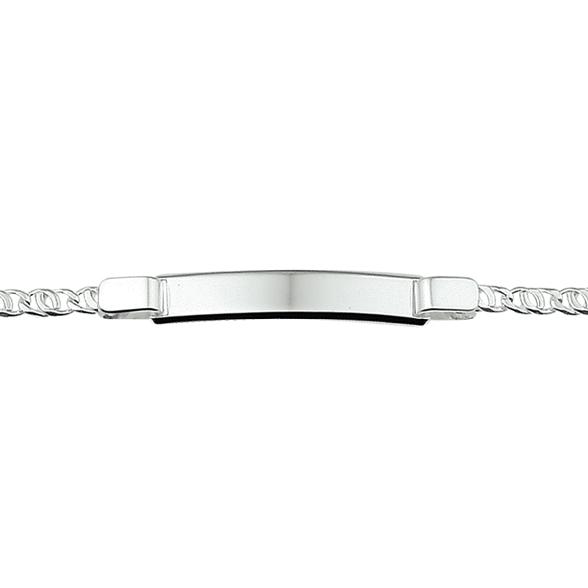 graveerarmband plaat 6 mm 18 cm zilver gerhodineerd