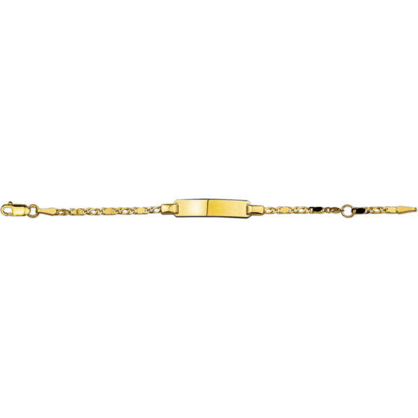 graveerarmband valkenoog plaat 5,0 mm 14K geelgoud - Afbeelding 2