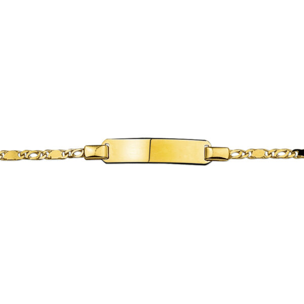 graveerarmband valkenoog plaat 5,0 mm 14K geelgoud