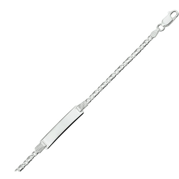 graveerarmband valkenoog plaat 6,0 mm zilver wit - Afbeelding 2