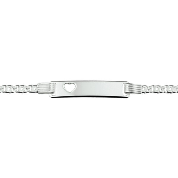 graveerarmbanden hart plaat 6 mm 16-18 cm zilver gerhodineerd