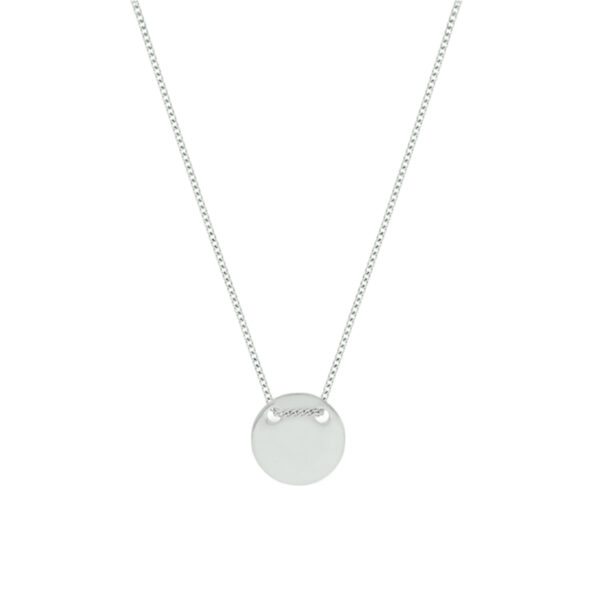 graveercollier 1,0 mm 40 + 5 cm zilver gerhodineerd