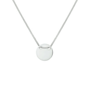 graveercollier 40 + 5 cm zilver gerhodineerd