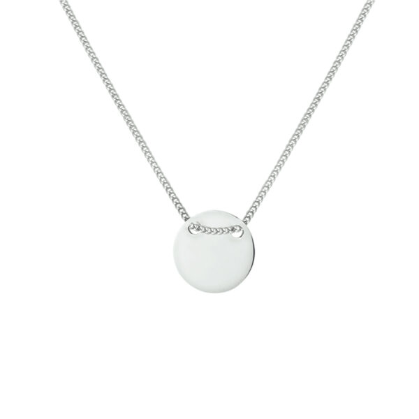 graveercollier 40 + 5 cm zilver gerhodineerd