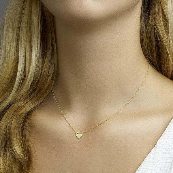 graveercollier hart 40 - 42 cm 14K geelgoud - Afbeelding 2