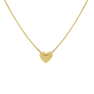 graveercollier hart 40 - 42 cm 14K geelgoud