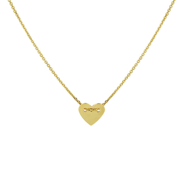 graveercollier hart 40 - 42 cm 14K geelgoud