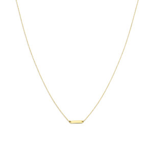 graveercollier plaat 16 mm 41 + 4 cm 14K geelgoud