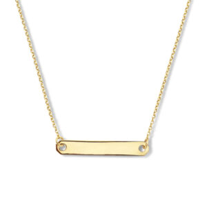 graveercollier plaat 4,0 mm 42 - 45 cm 14K geelgoud
