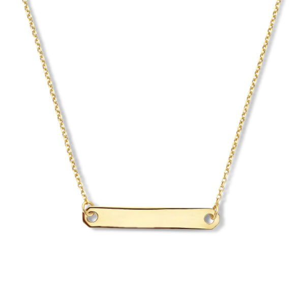 graveercollier plaat 4,0 mm 42 - 45 cm 14K geelgoud