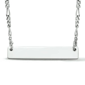 graveercollier plaat 5,0 mm 41 + 5 cm zilver gerhodineerd