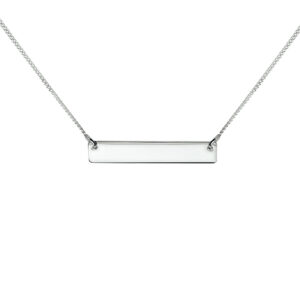 graveercollier plaat 5,0 mm 41 + 5 cm zilver gerhodineerd